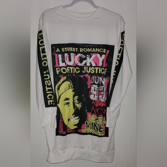 NWT 2PAC Stylish Mini T-shirt Dress - Picture 3 of 4